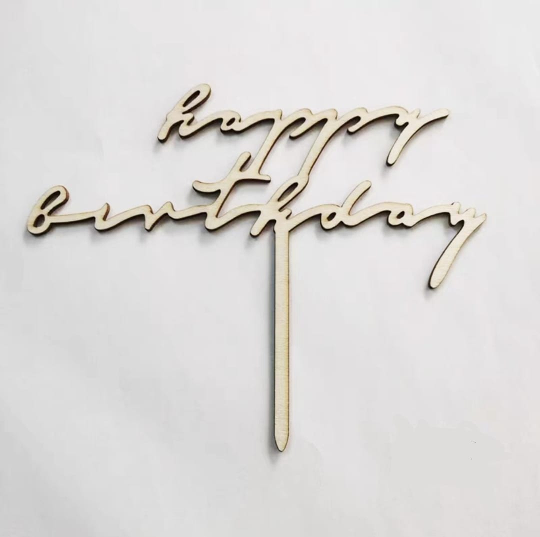 Wooden "Happy Birthday" Topper Wooden "Happy Birthday" Topper