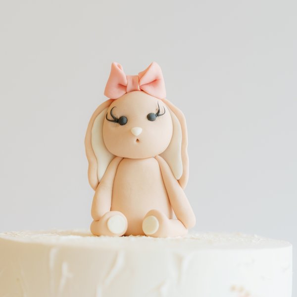 Baby Bunny Girl (fondant topper)