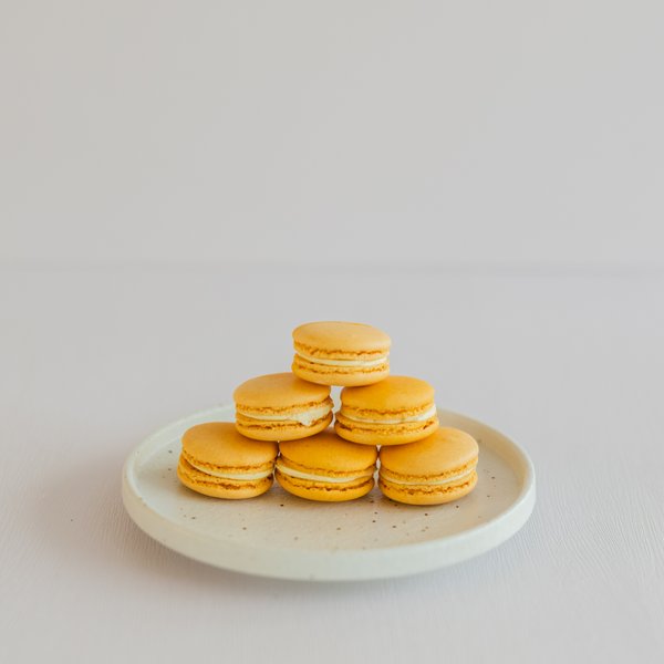 GF Mango Passionfruit Macaron- 6pcs (Eggless, Dairy-Free, Gluten Free, Lower Sugar) GF Mango Passionfruit Macaron- 6pcs (Eggless, Dairy-Free, Gluten Free, Lower Sugar)