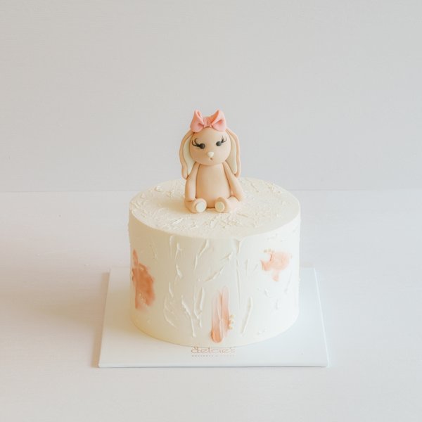 Blush Bunny Dreamy Cake with Baby Bunny Fondant Blush Bunny Dreamy Cake with Baby Bunny Fondant