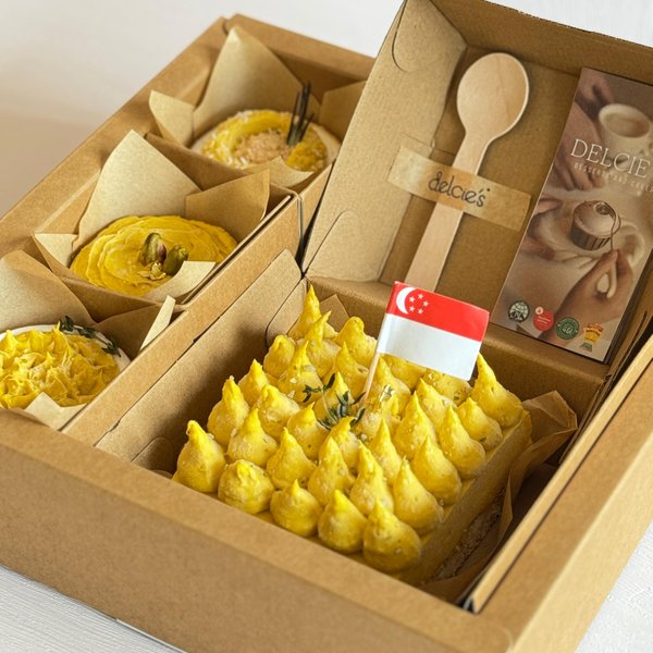 Durian Nest (SG61 Set) - eggless, dairy-free, cane-sugar free - Frozen *new*