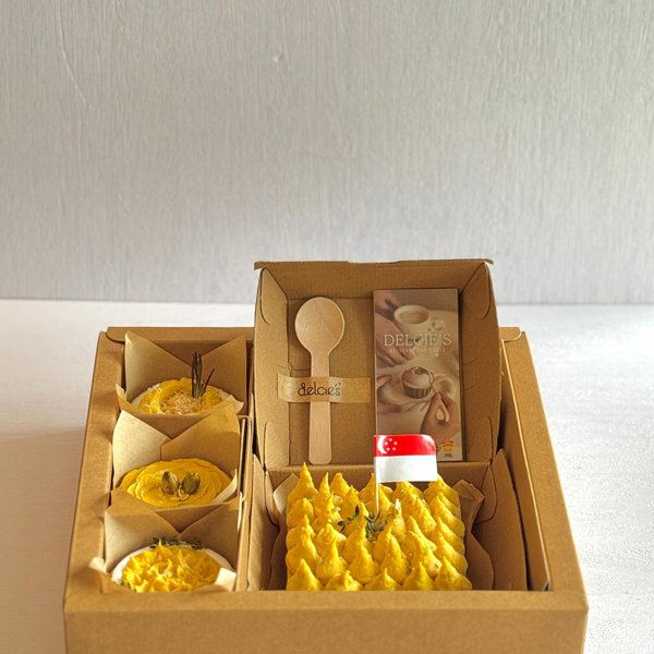 Durian Nest (SG61 Set) - eggless, dairy-free, cane-sugar free - Frozen *new*