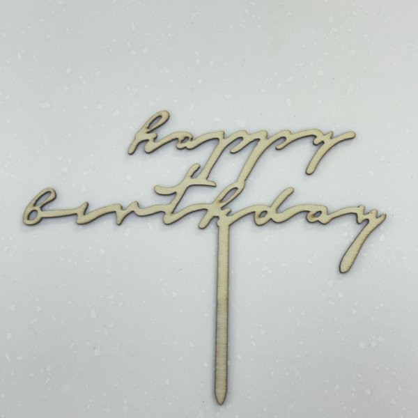 Wooden "Happy Birthday" Topper