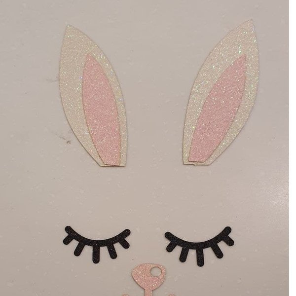 rabbit / bunny face paper topper