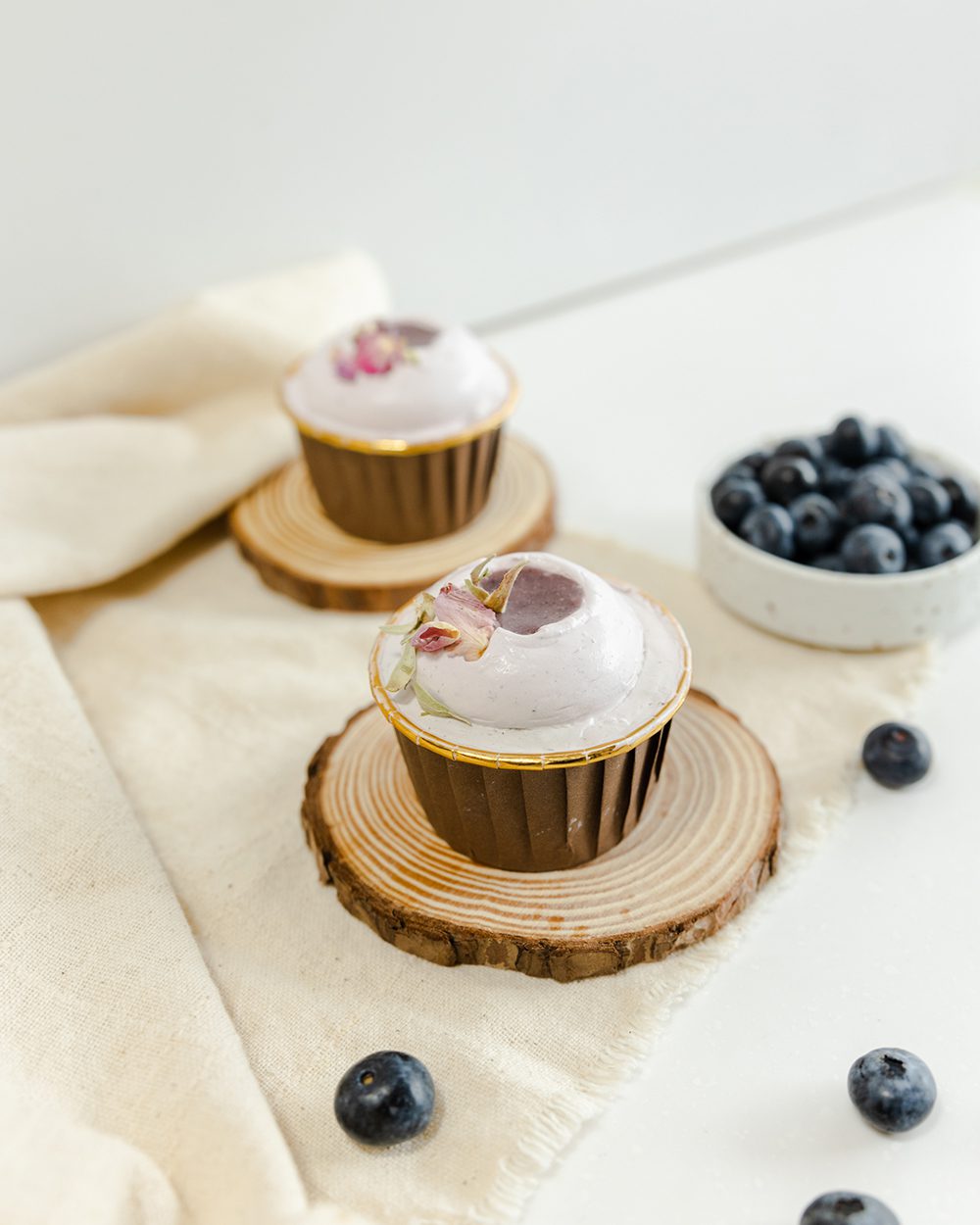 Blueberry Cupcakes (eggless, dairy-free, baby-friendly, diabetic friendly, nut-free)
