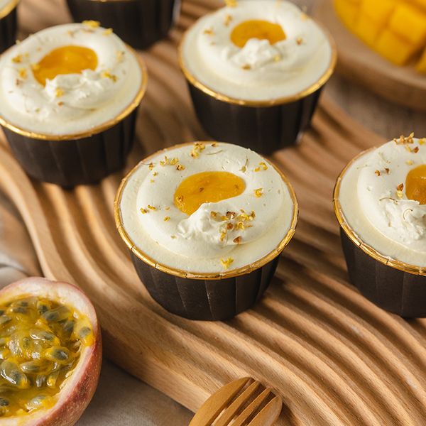 Mango Passionfruit Cupcakes (eggless, dairy-free, baby-friendly, diabetic friendly, nut-free)