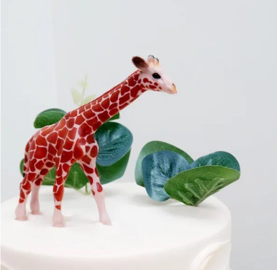 Giraffe and Faux Leave Topper set