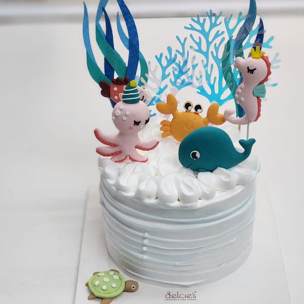 Under the Sea Cake + Sea Animals Topper